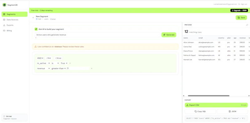 SegmentAI -No-code audience segmentation screenshot 3