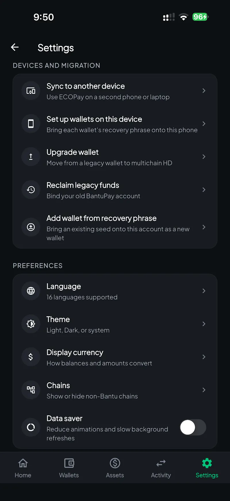 ECOPay Self-Custody Wallet screenshot 4