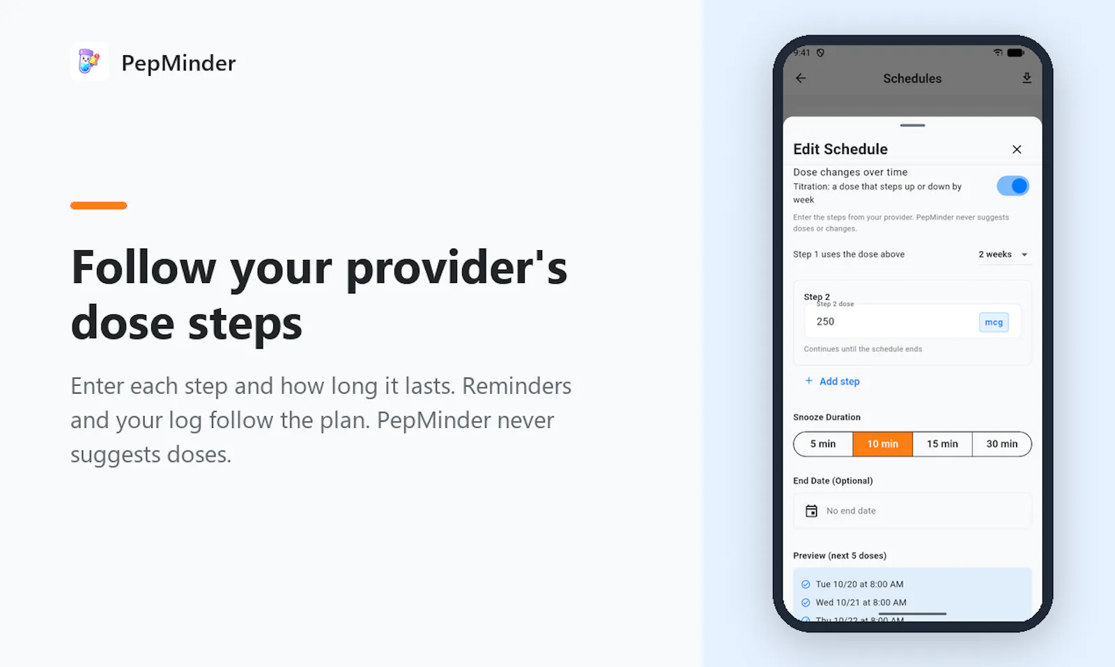 PepMinder screenshot 6