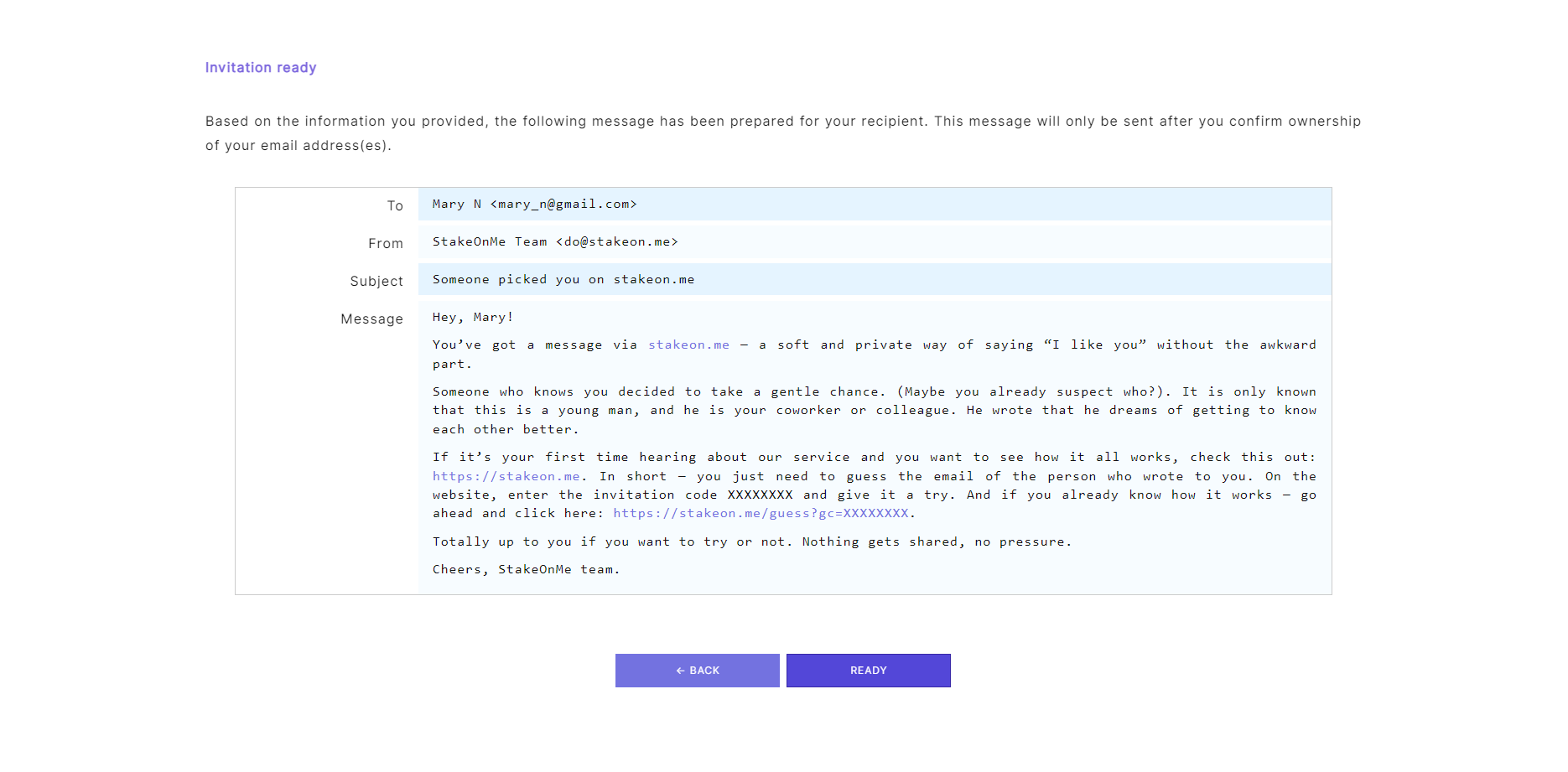 Stake on me gallery image