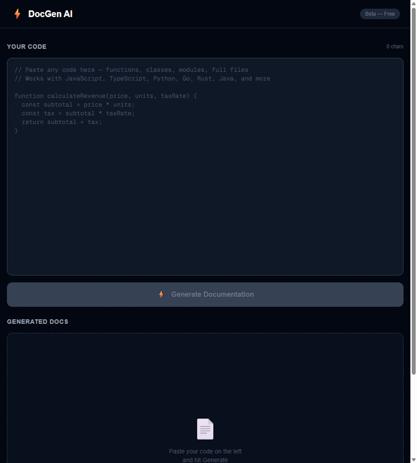 DocGen AI screenshot 1