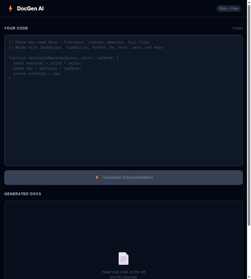 DocGen AI screenshot 1