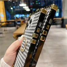 Houndstooth Pattern Square iPhone Case gallery image