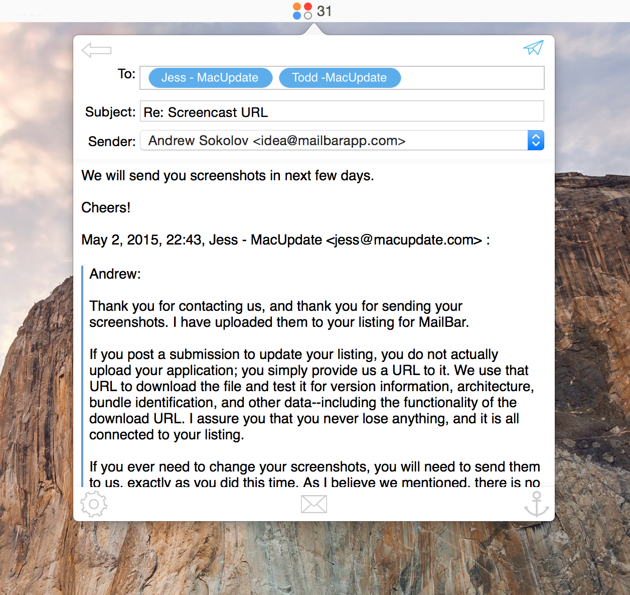 MailBar gallery image
