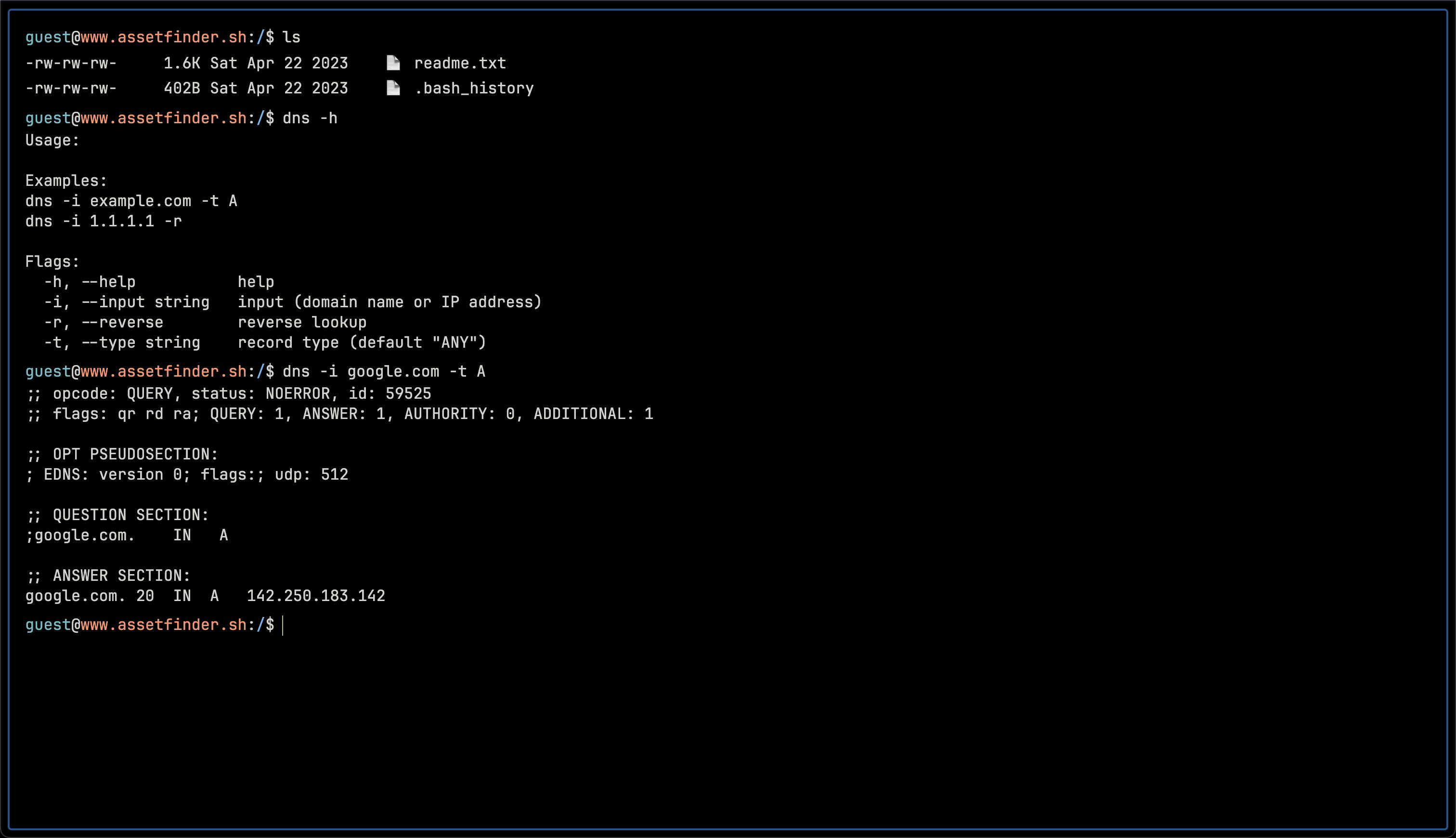 Media Assetfinder - Terminal berasaskan web dengan keupayaan penemuan aset. 1