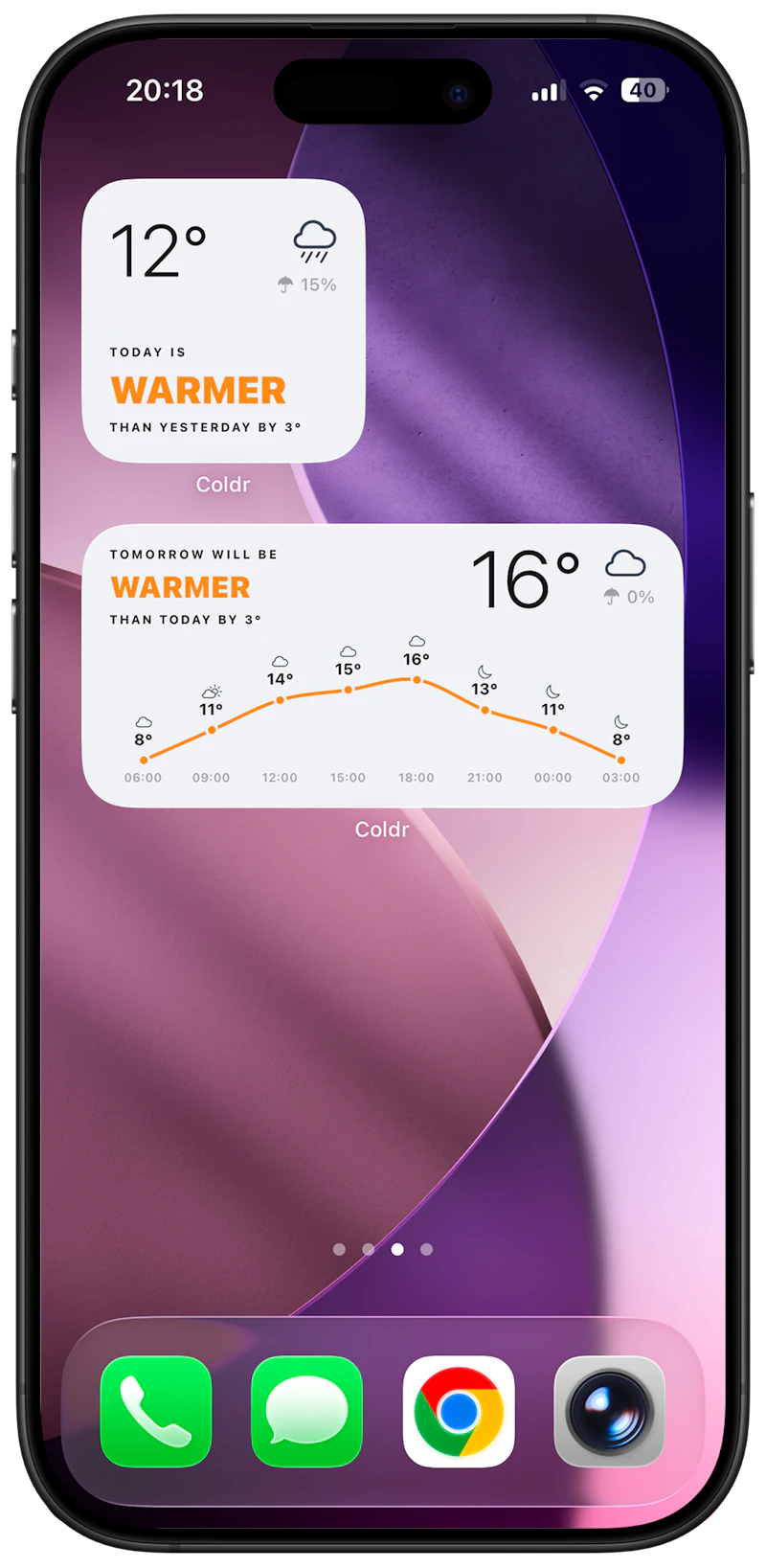 Coldr - Weather made obvious screenshot 4