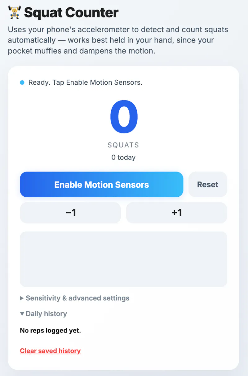 Squat Counter screenshot 3