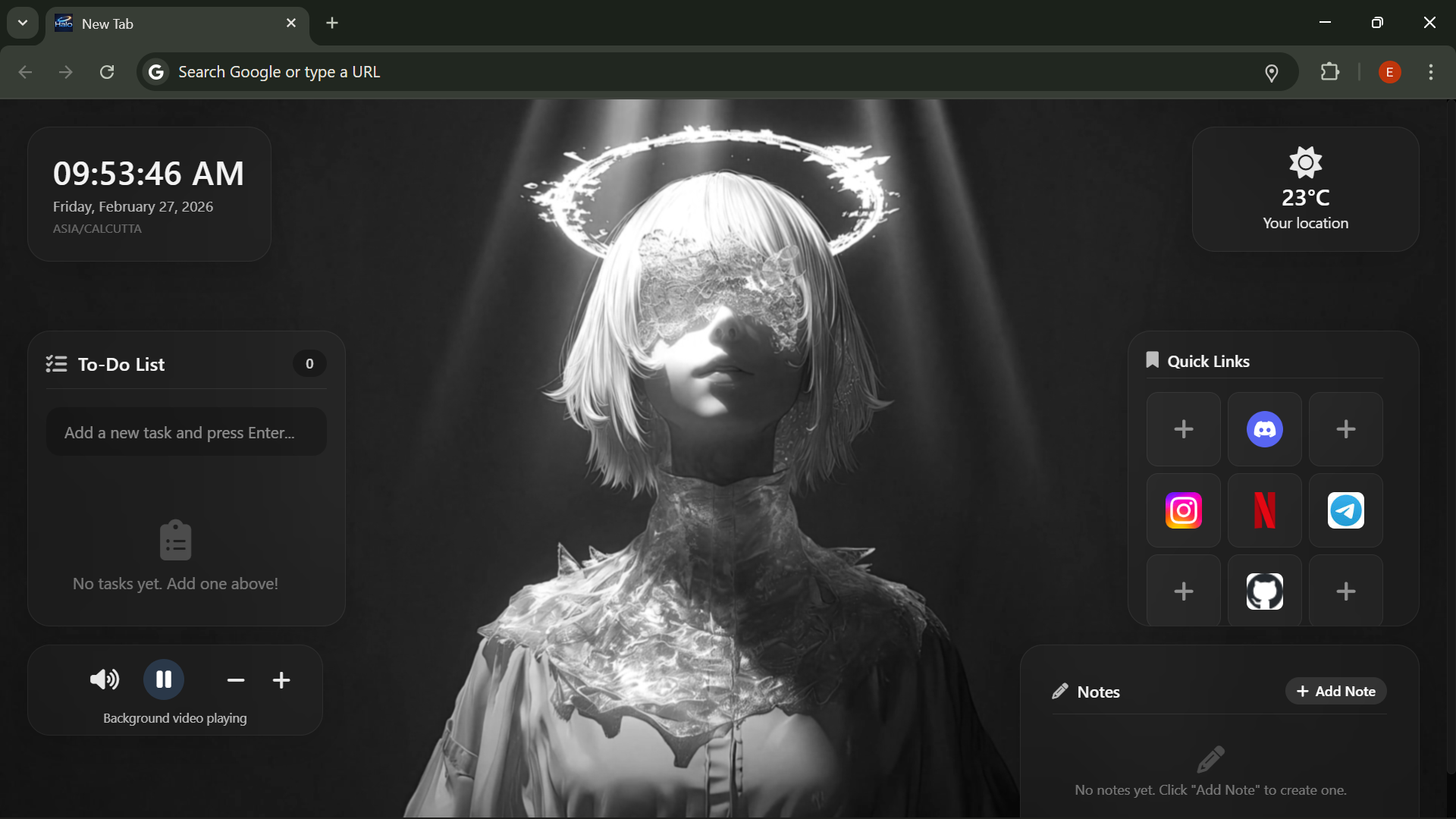 Halo New Tab Dashboard - Screenshot 2 showing product features and functionality