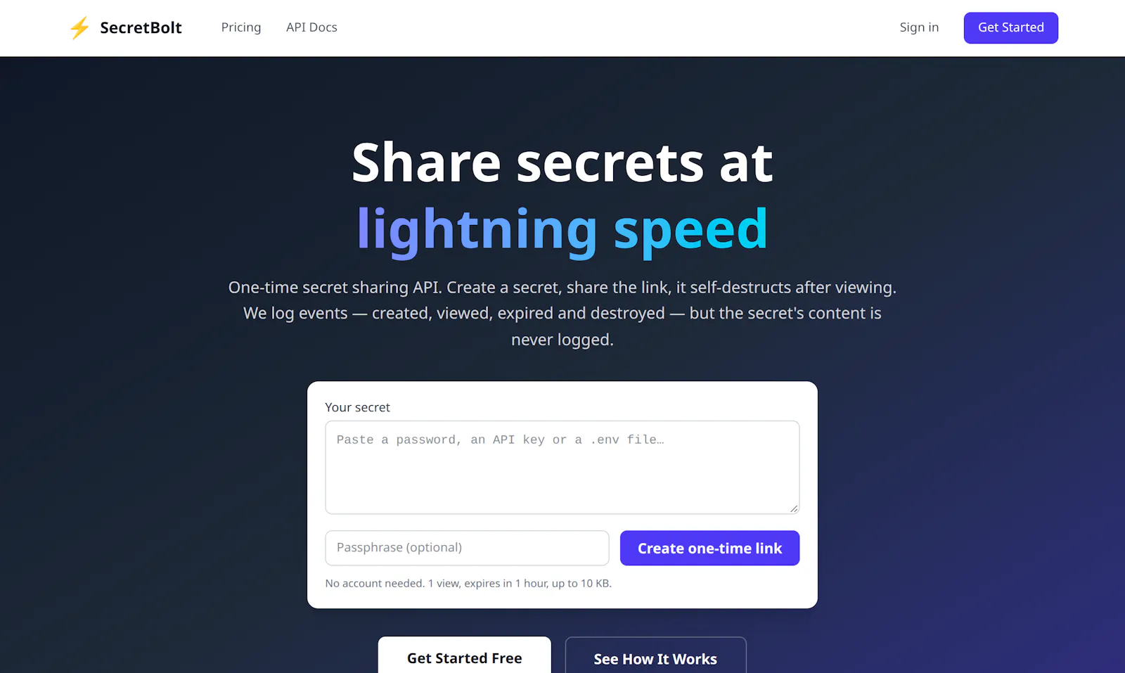 SecretBolt screenshot 2