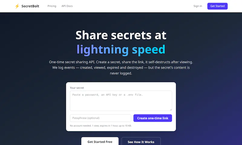 SecretBolt screenshot 2