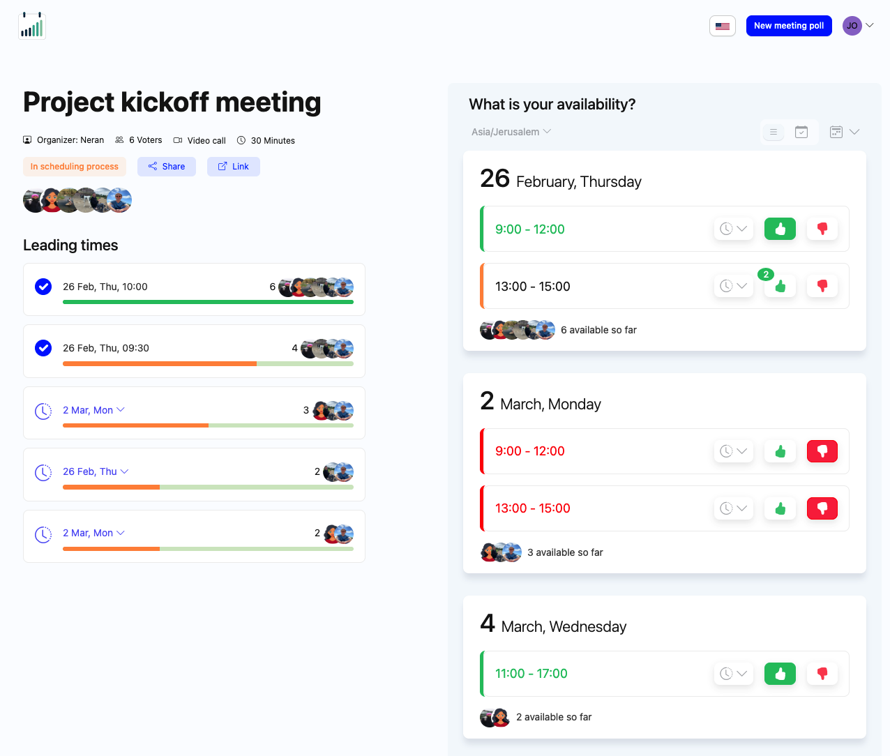 PollMeet - pick a meeting time together media 2