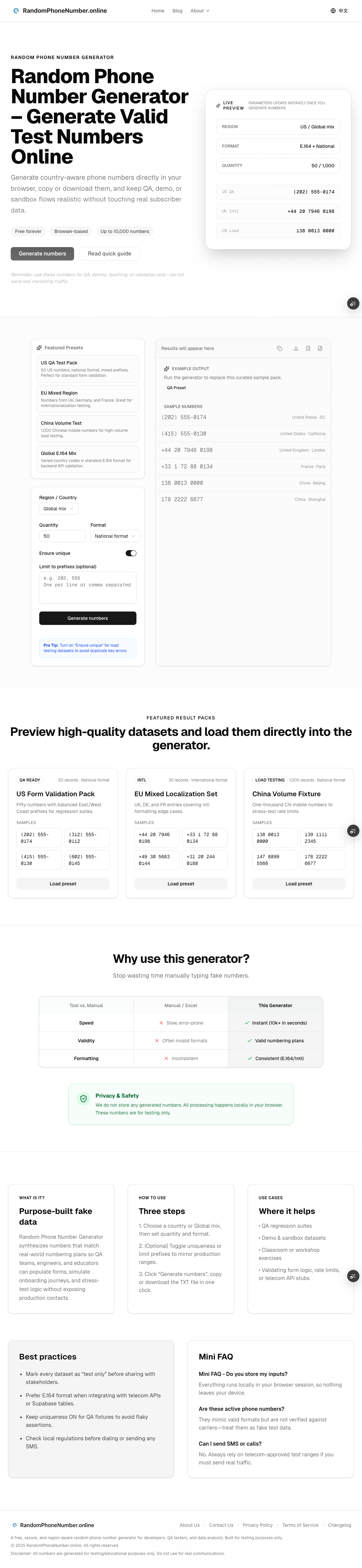 Random Phone Number Generator Online gallery image