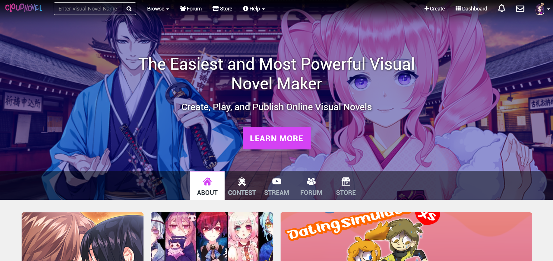 CloudNovel A game engine where you can make games