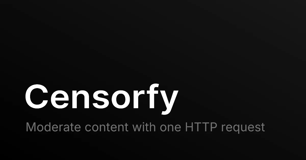 Censorfy - AI Content Moderation