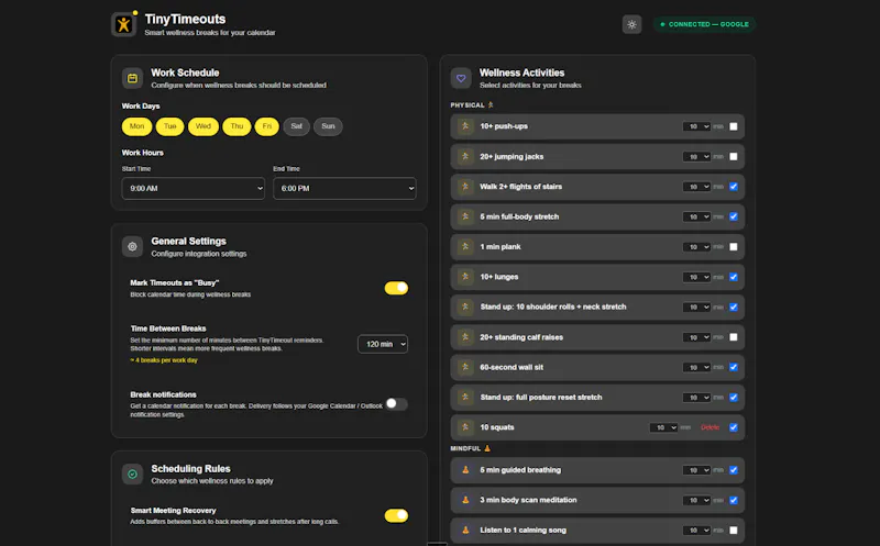 TinyTimeouts screenshot 6