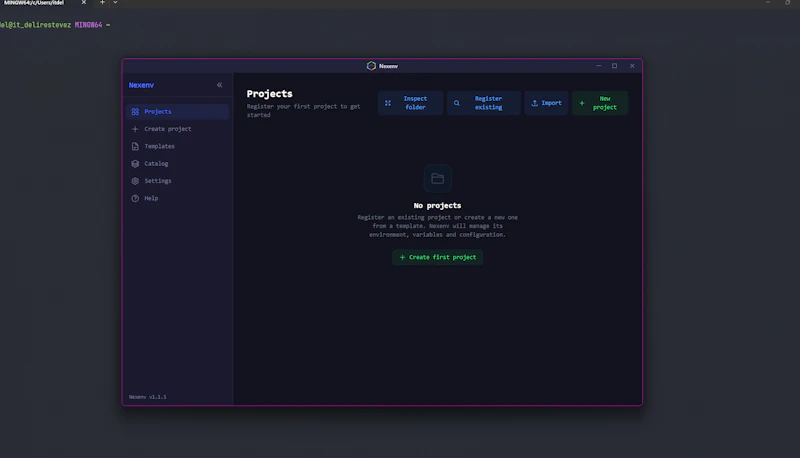 Nexenv – Dev Environment Manager screenshot 6