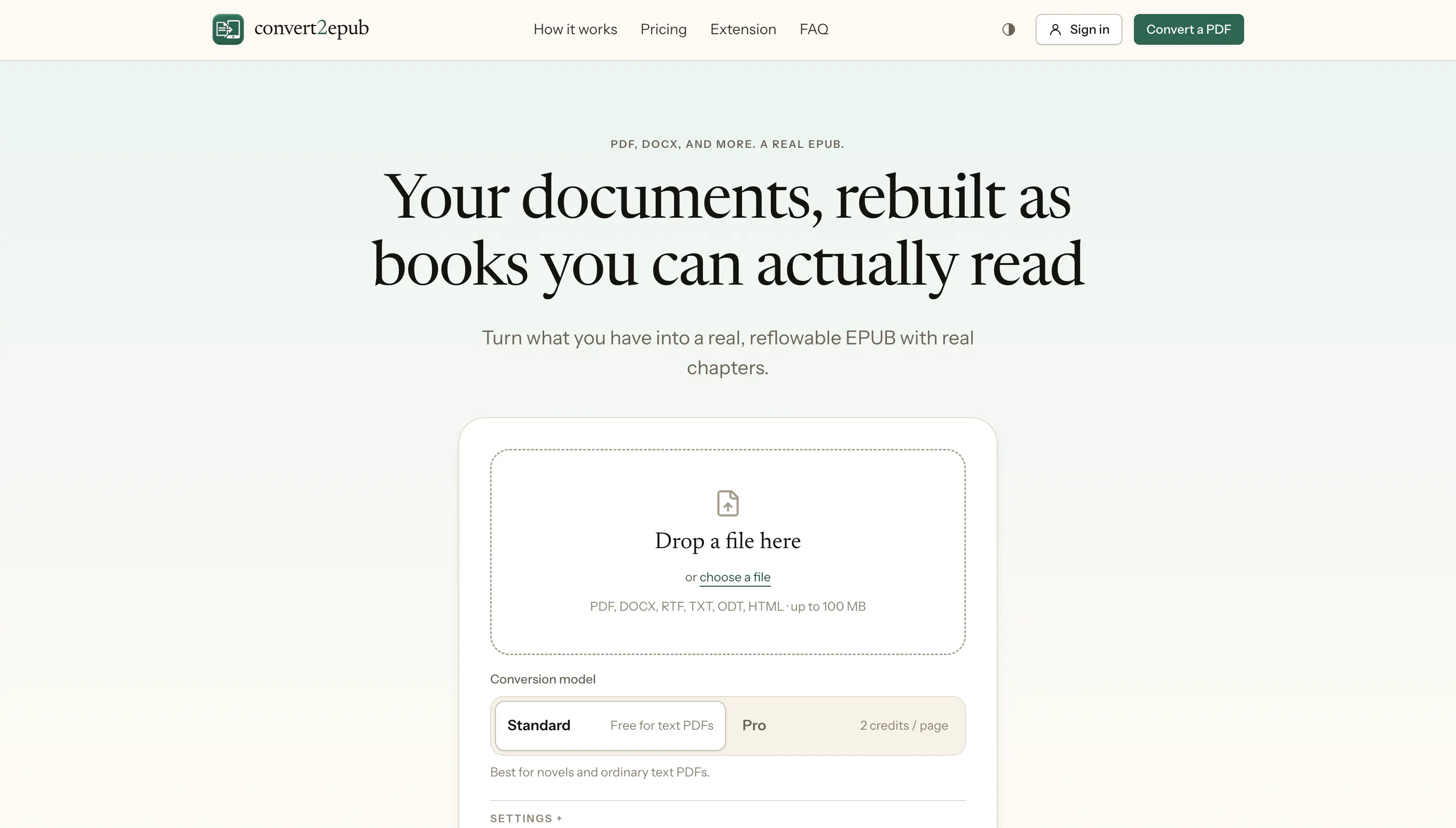 Convert2EPUB gallery image