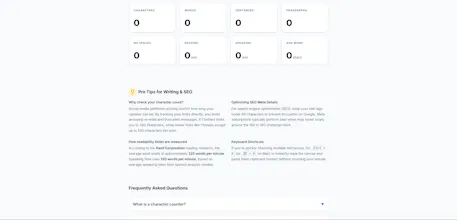 Free SEO and character counter Tool gallery image