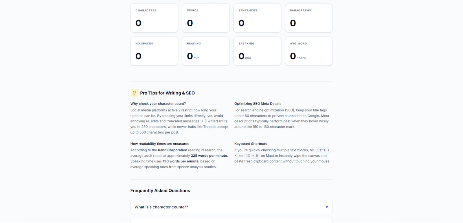 Free SEO and character counter Tool screenshot 3