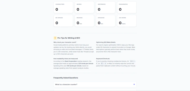 Free SEO and character counter Tool screenshot 3