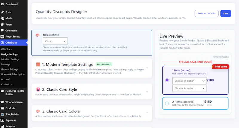 OfferStack for WooCommerce screenshot 3