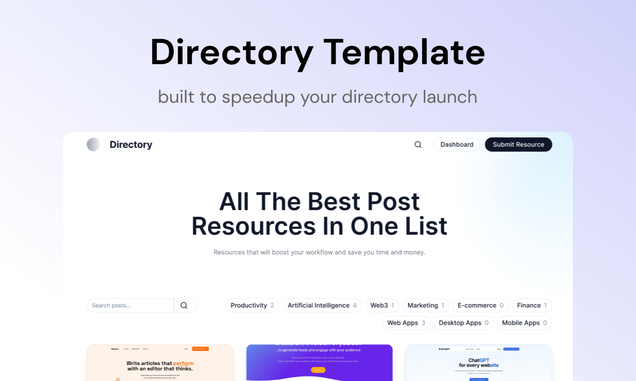 Directory di Supawind - Pronto per l'uso del modello Next.js per il lancio della directory media 1