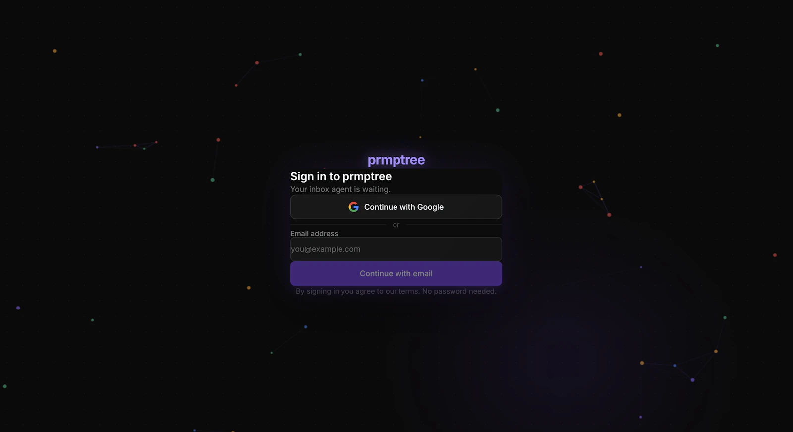 prmptree — every inbox. on autopilot. screenshot 2