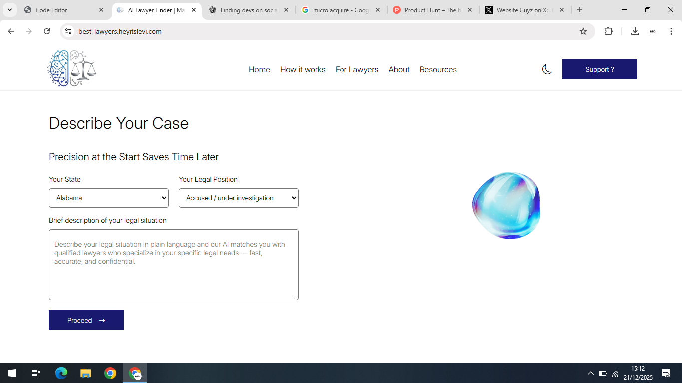 AI Legal Matching Platform gallery image