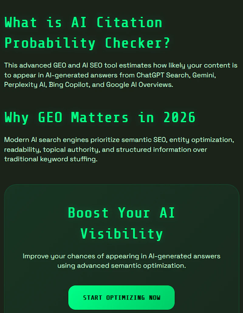 AI Citation Probability Checker  screenshot 12