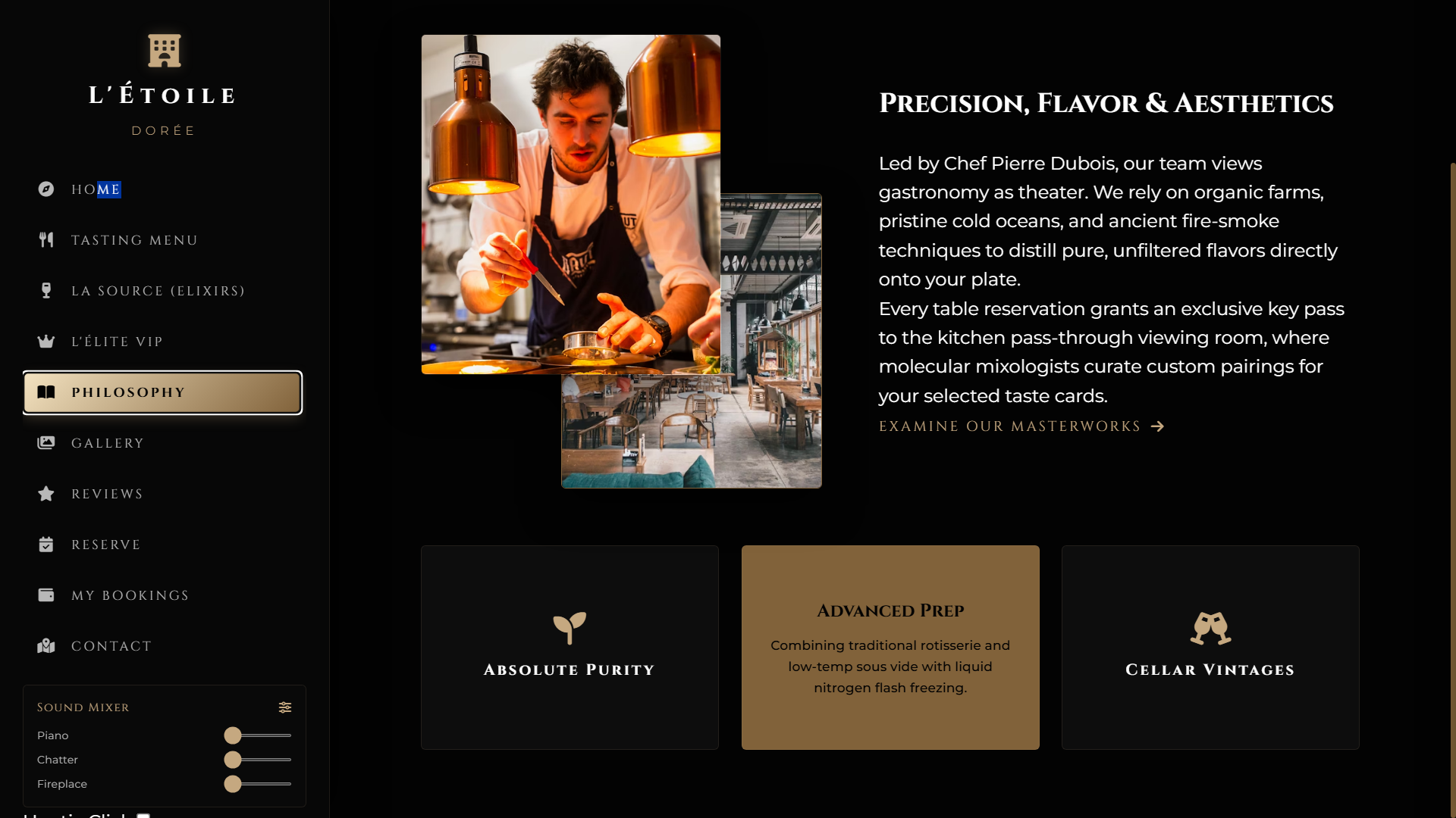  Premium Restaurant website template gallery image