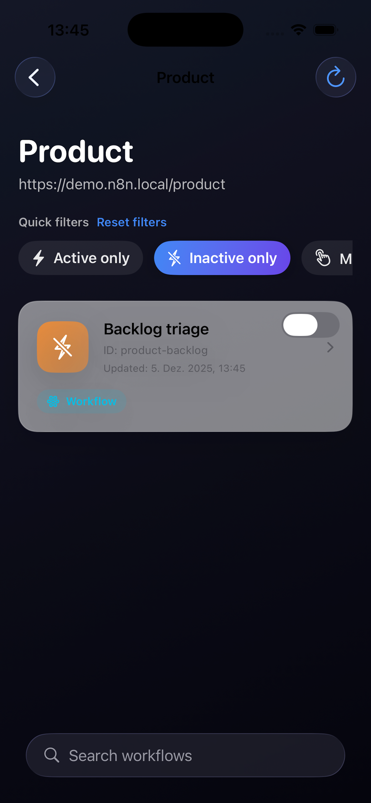 n8remote - Mobile Control for n8n gallery image