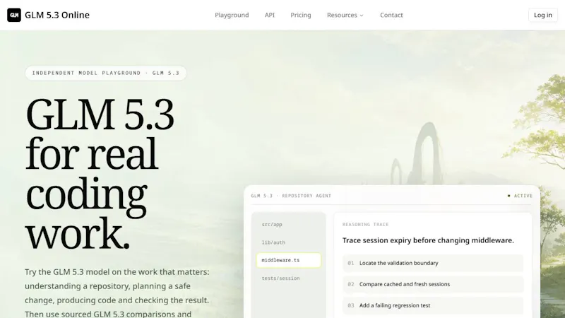 GLM 5.3 Online screenshot 1