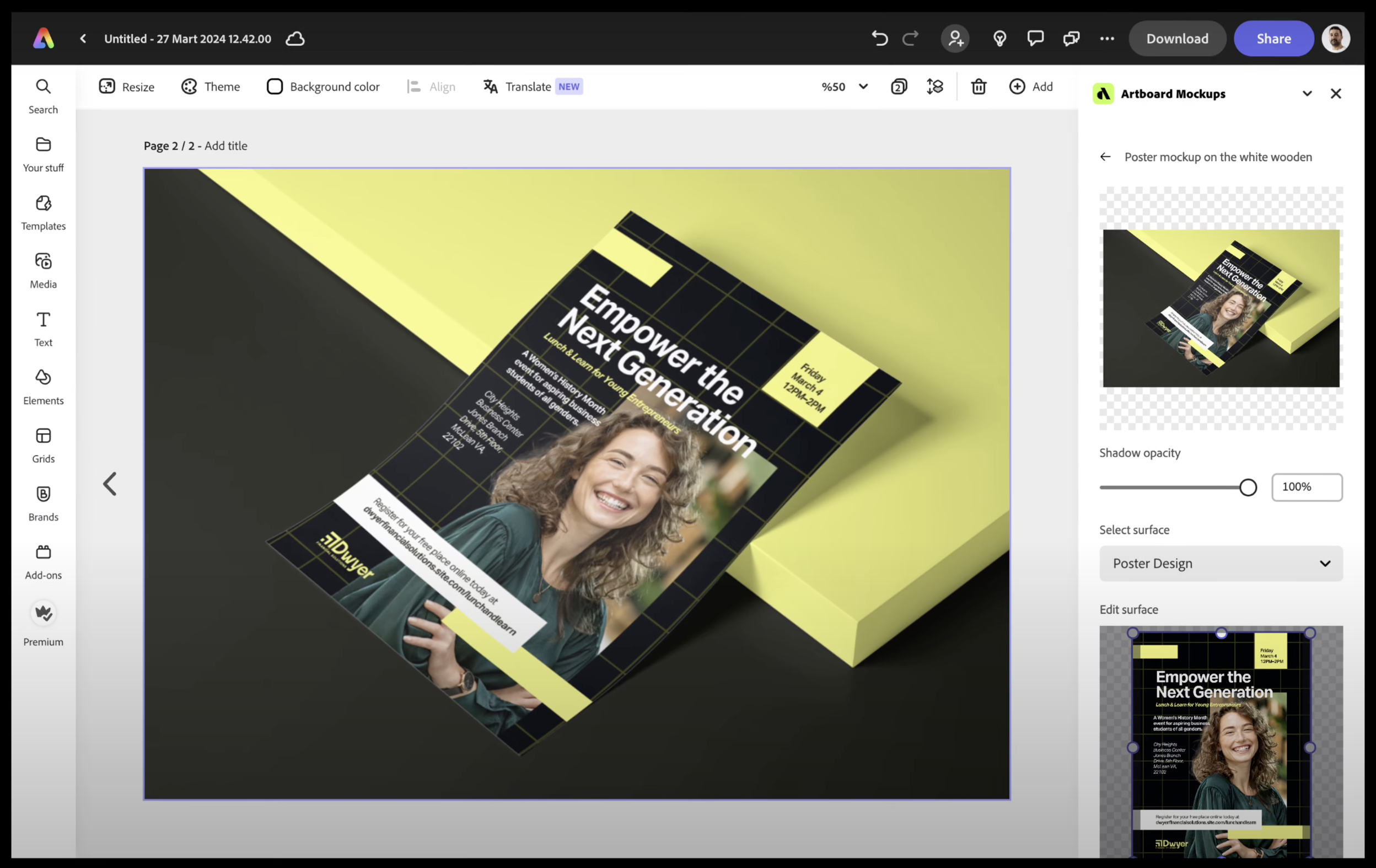 Adobe Express'te Mockups Oluştur medya 5