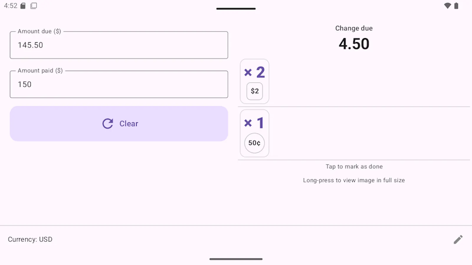 Change Calculator screenshot 5