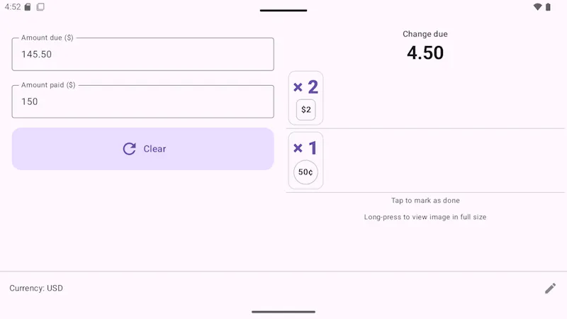 Change Calculator screenshot 5