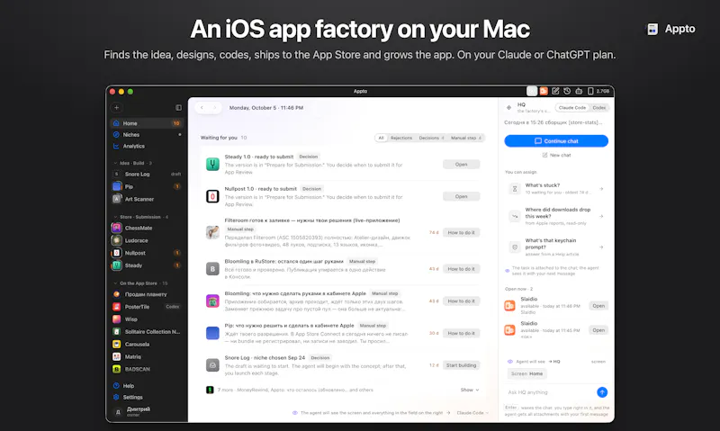 Appto screenshot 1