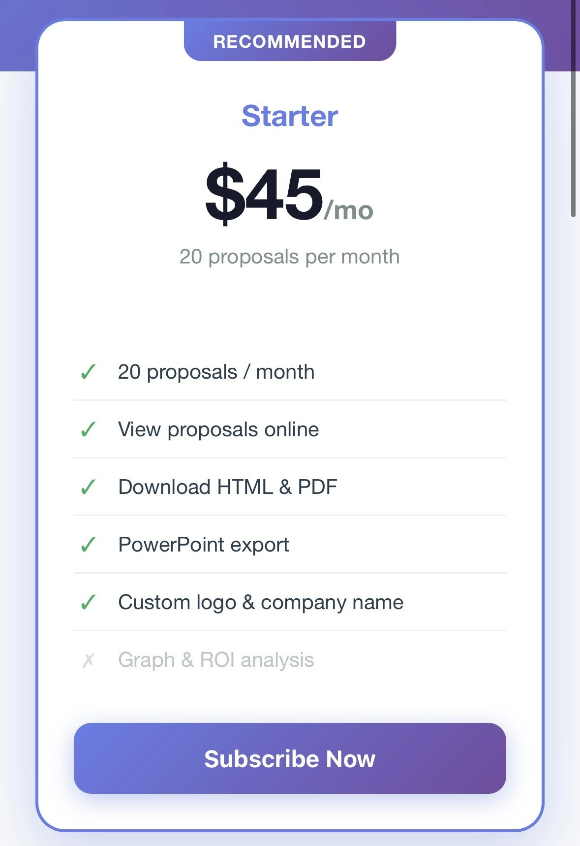 ROI Proposal Generator gallery image