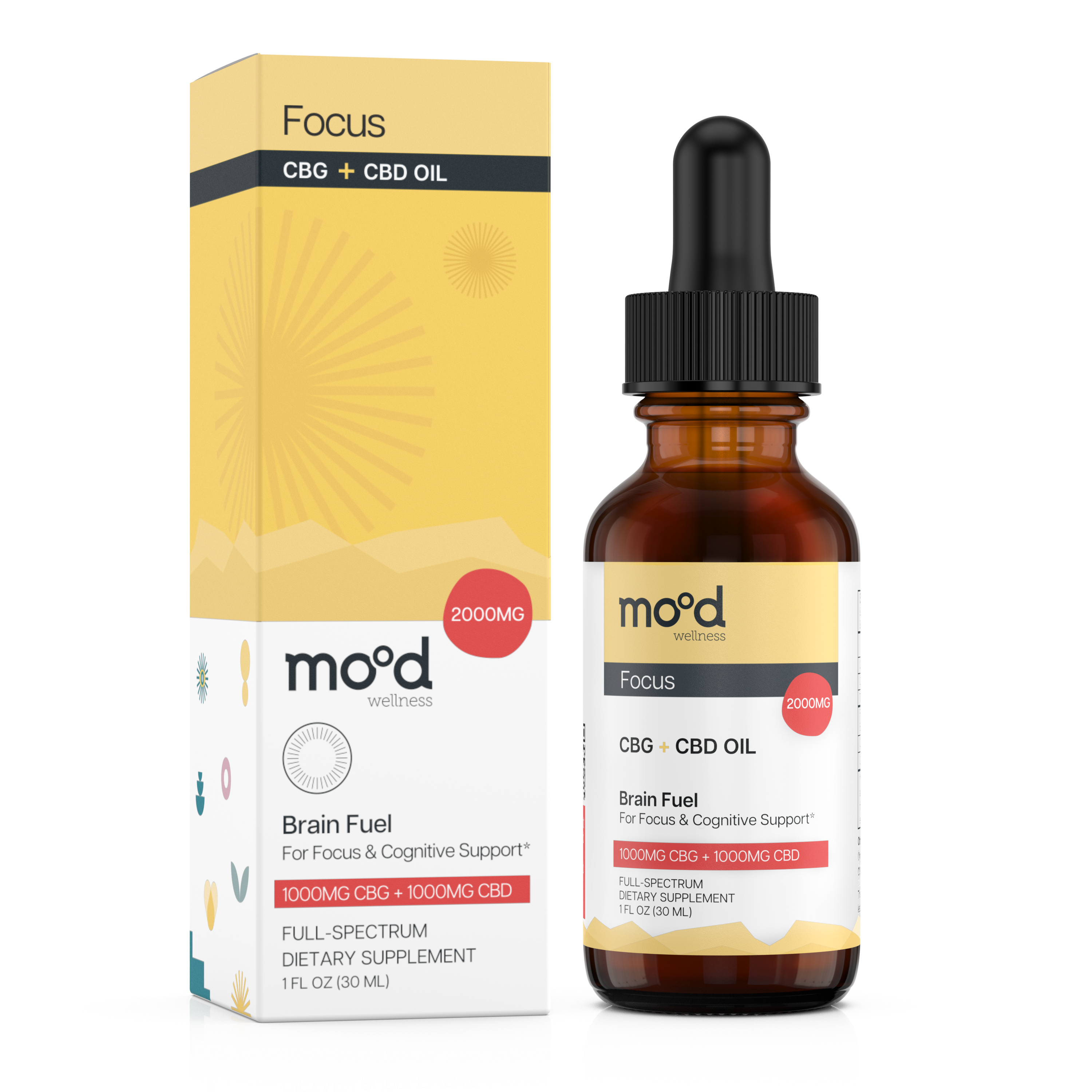 Huile CBD CBG |Carburant du cerveau à spectre complet