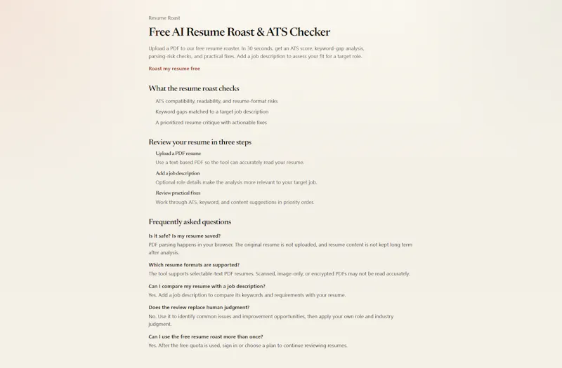 Resume Roast screenshot 3