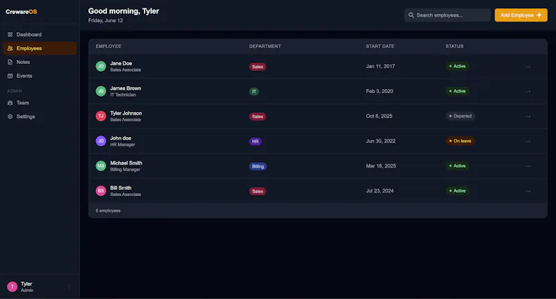 CrewareOS screenshot 4