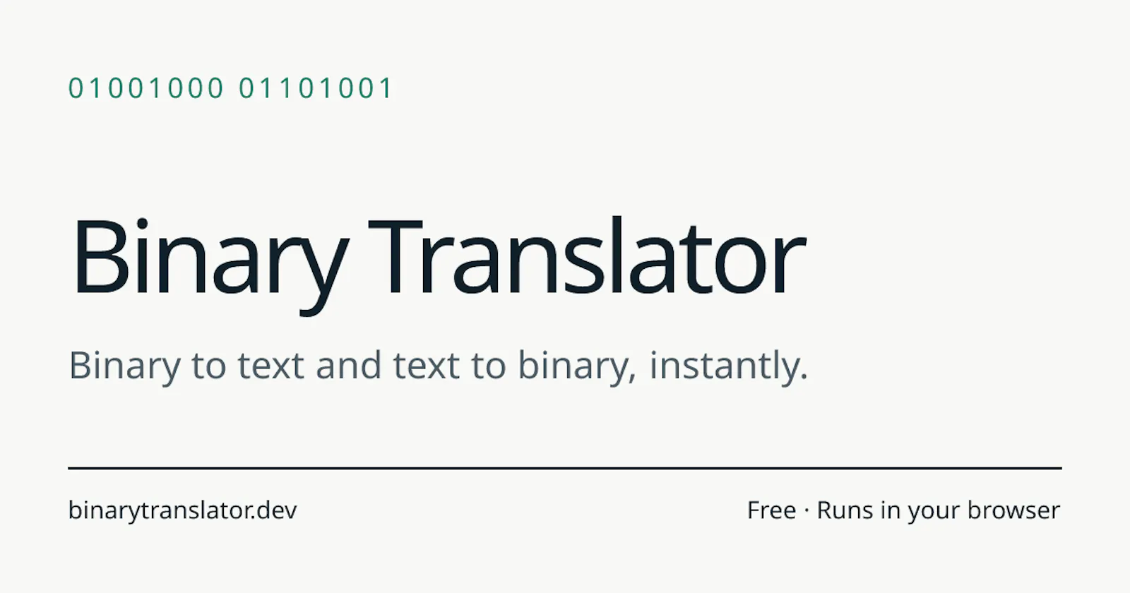 Binary Translator screenshot 1