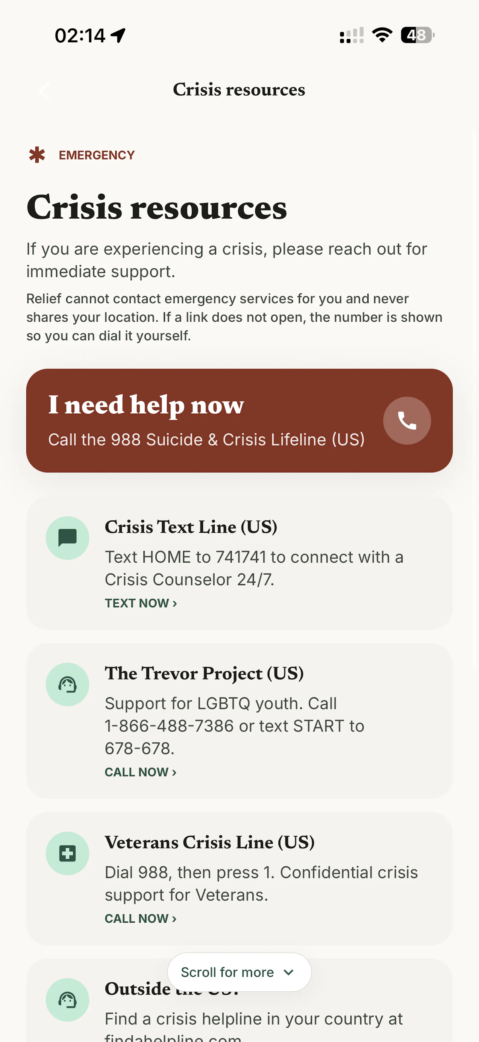 Relief - CBT Reframing Tool screenshot 1