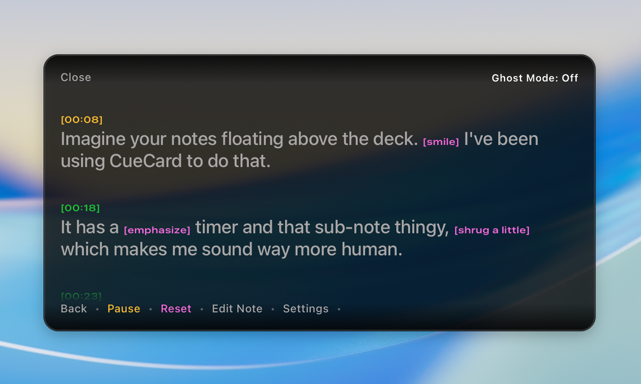 CueCard - Screenshot 2 showing product features and functionality