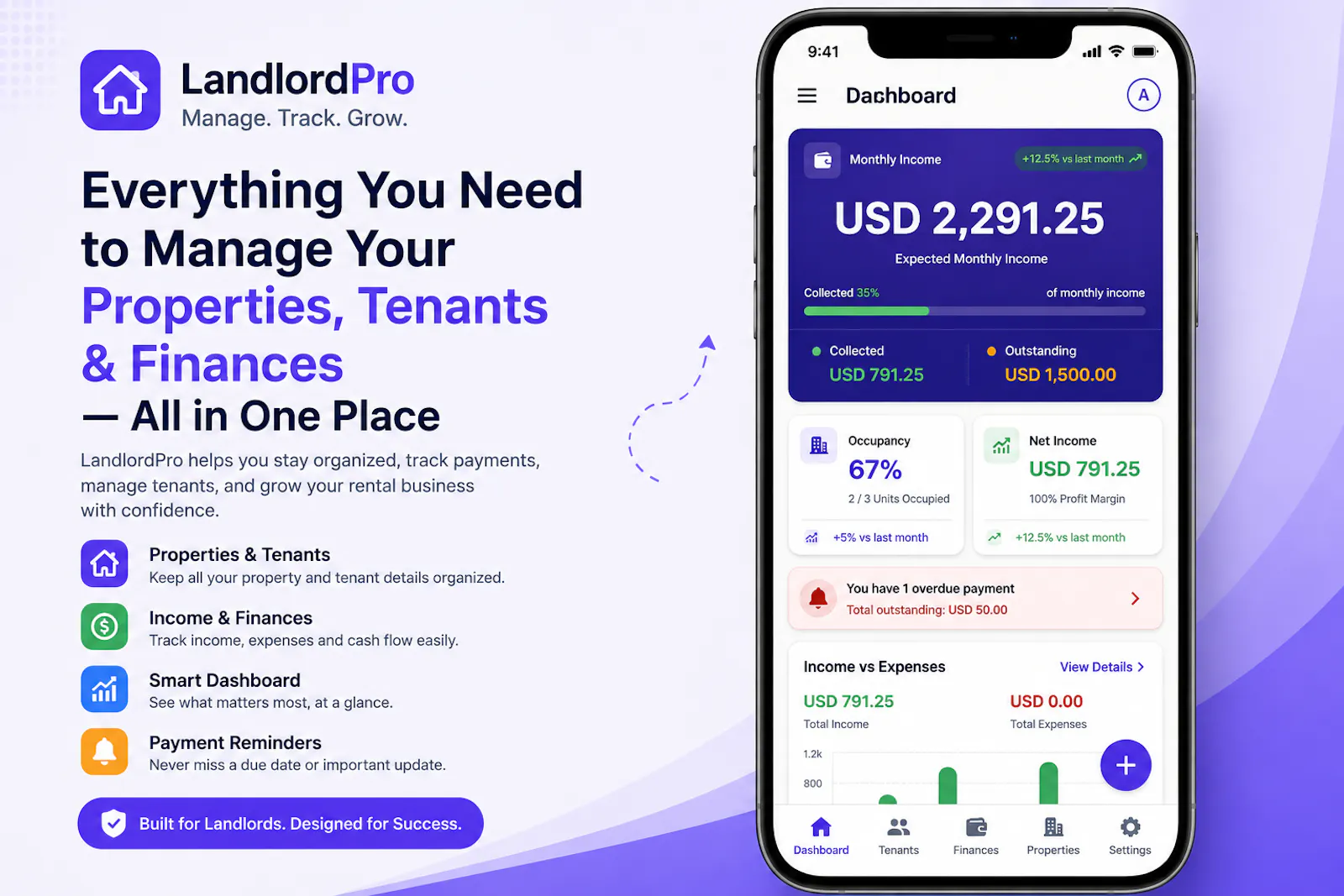 LandlordPro - Rent Tracker screenshot 1