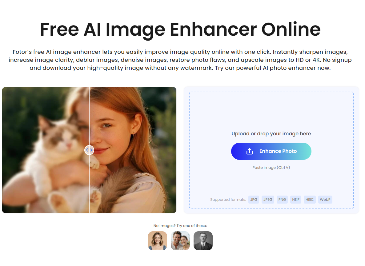 Fotor AI Image Enhancer