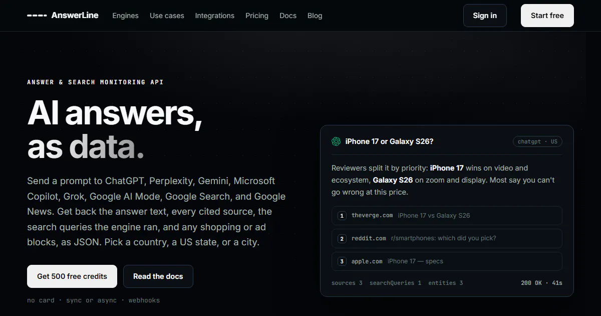 AnswerLine gallery image