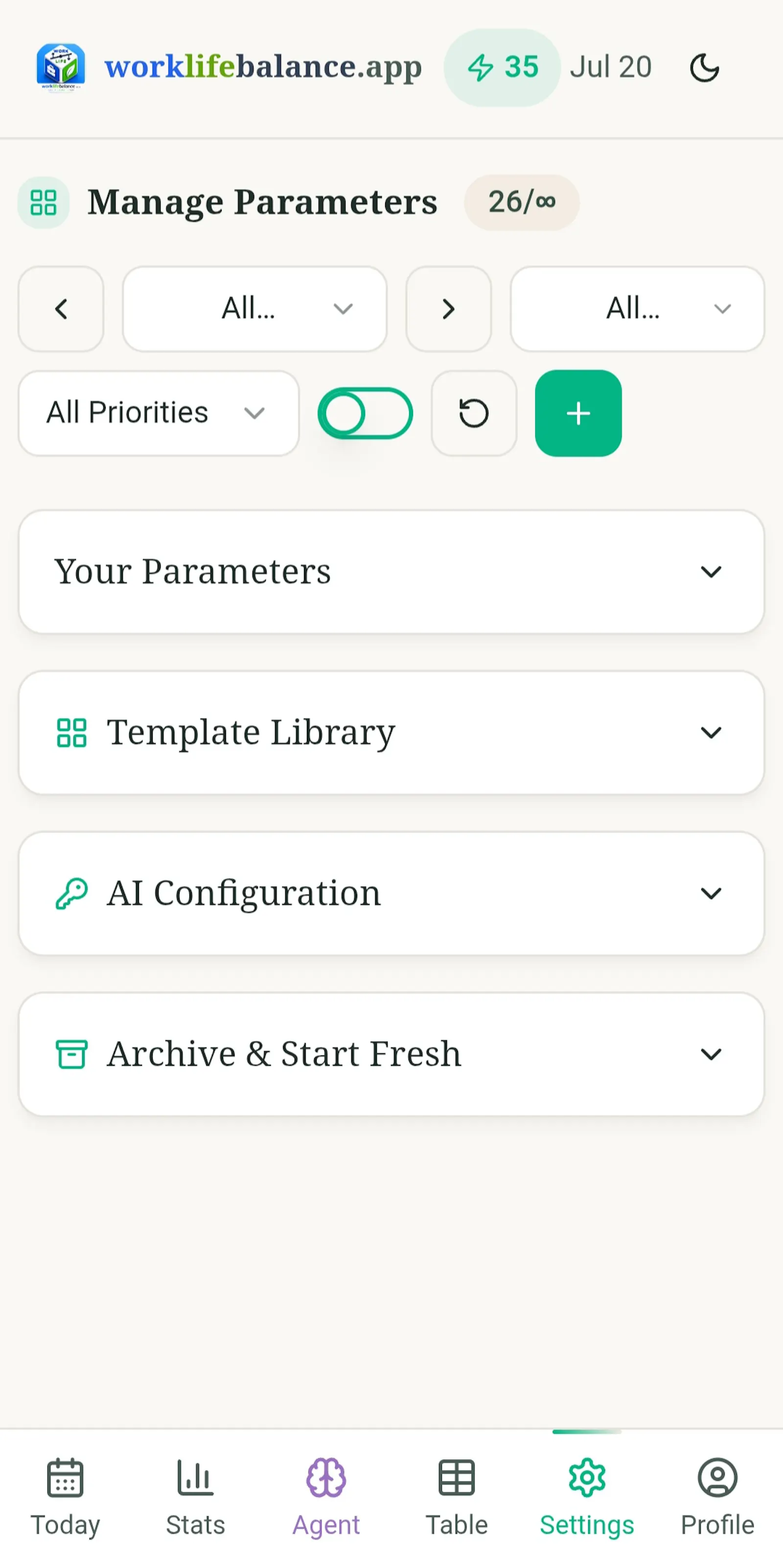 Work-Life Balance App screenshot 2