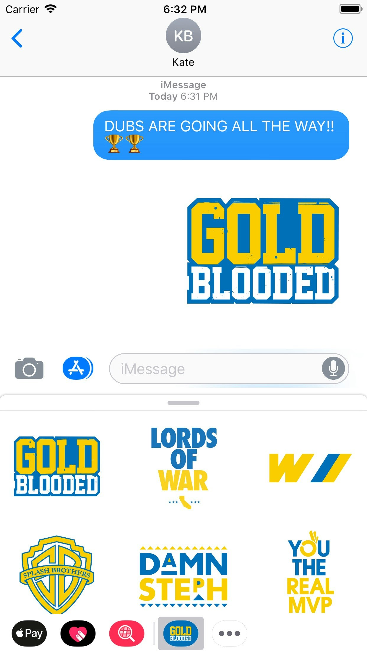Adapt Gold Blooded Dubs Edition Sticker Pack (iOS) gallery image
