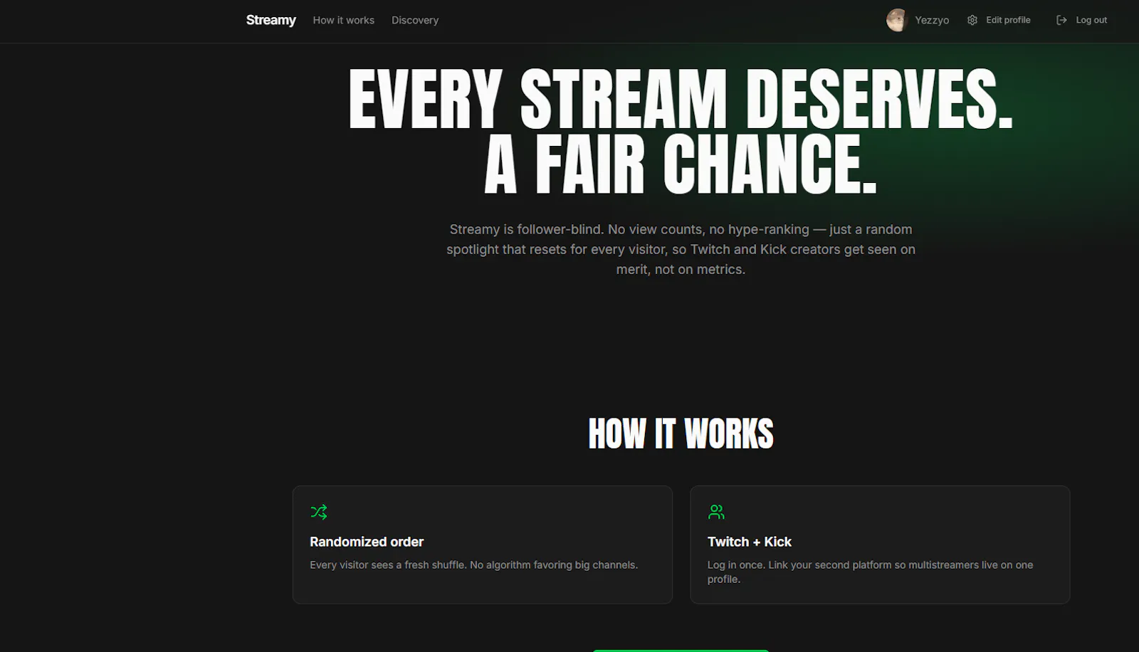 Streamy — Fair chance screenshot 2