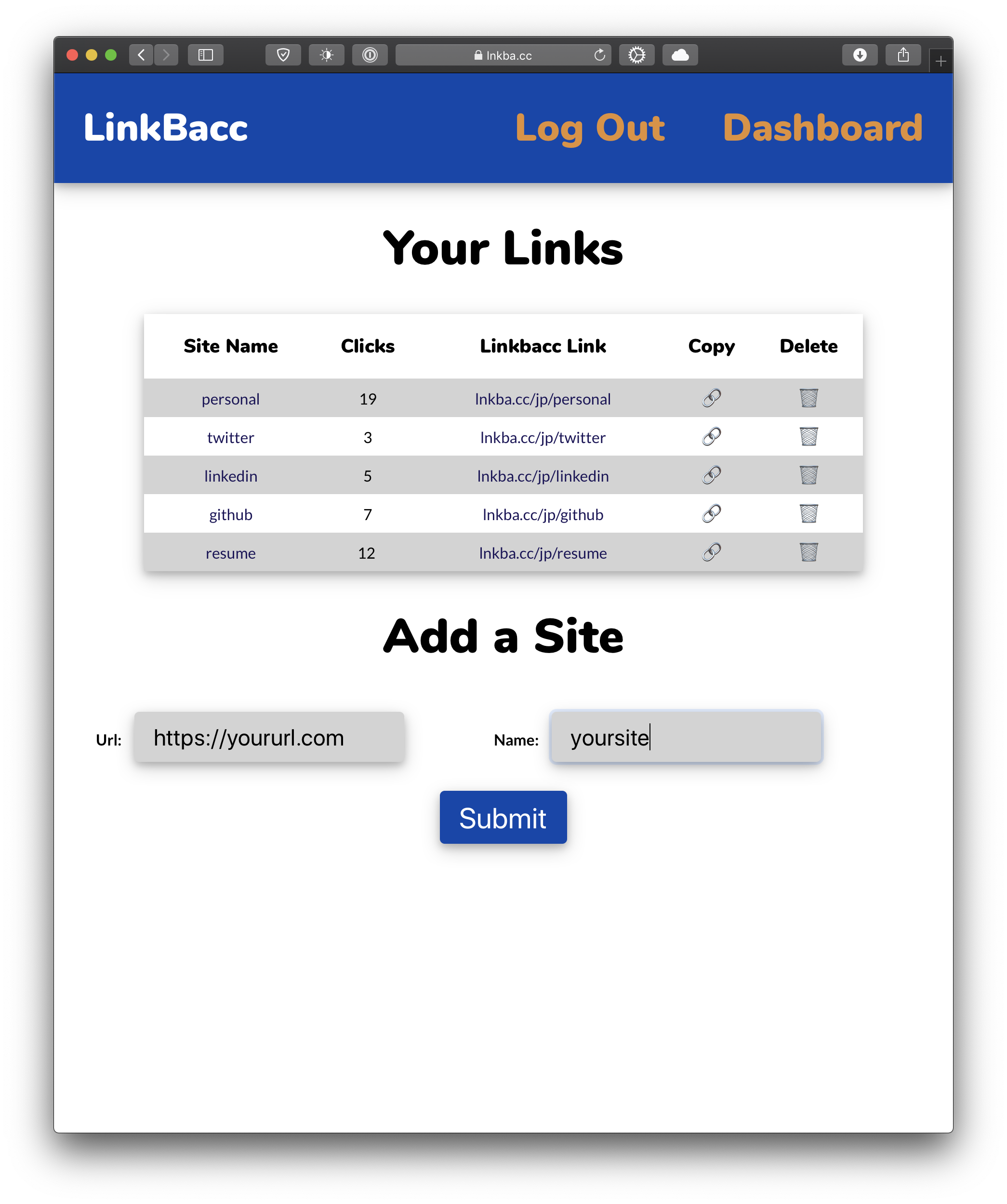 LinkBacc gallery image